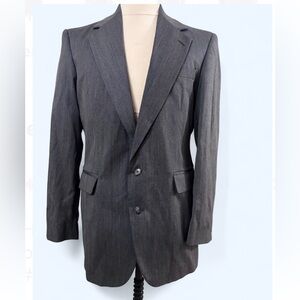 Haggar Men's Gentlemen’s Fit Imperial Tailored Jacket 40 L Gray Made USA Suit